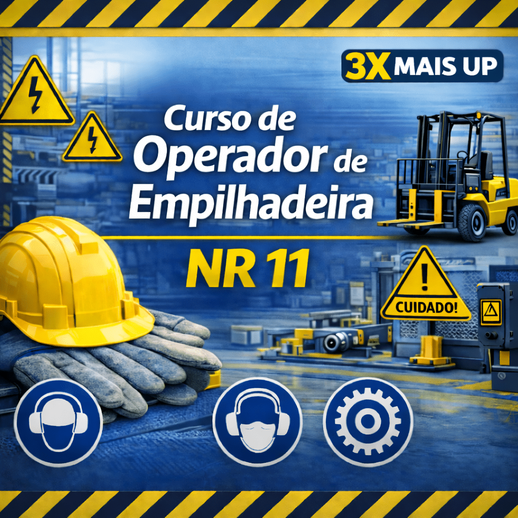 reinamento NR 11 com certificado da 3X MAIS UP para movimentação e operação segura de cargas