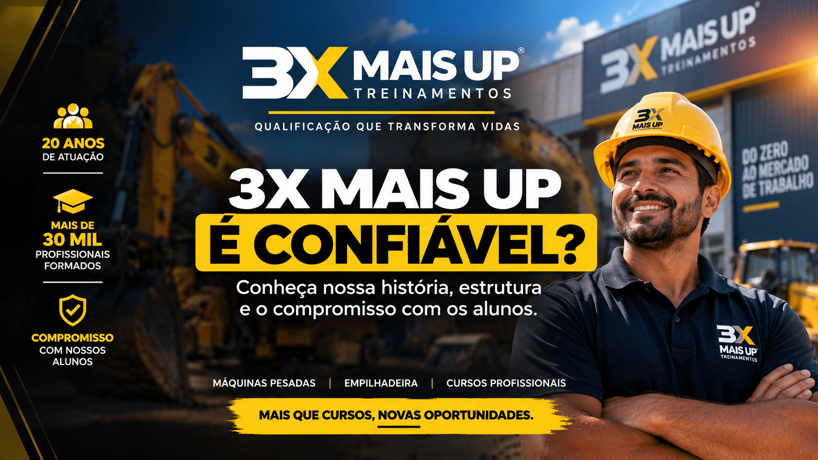 3X MAIS UP é confiável? Escola de formação profissional com 20 anos de atuação e mais de 30 mil profissionais formados.